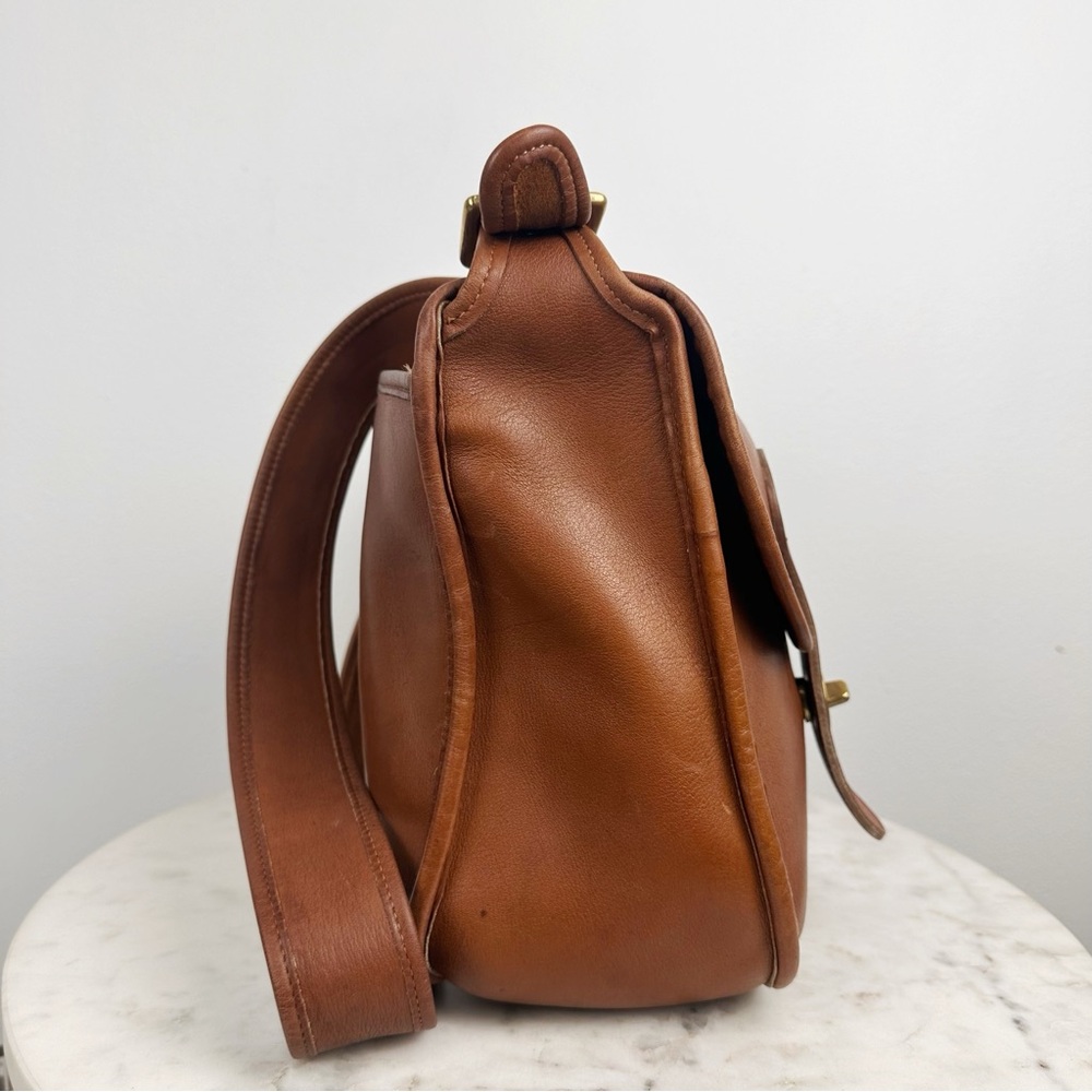 Vintage Coach British Tan Leather Carrier Brief Top Handle Bag 9800 - Picture 3 of 15